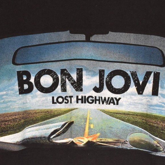 Bon Jovi Lost Highway Concert Tour T-Shirt Men's Medium 2007 Live In Your Face - Picture 2 of 6